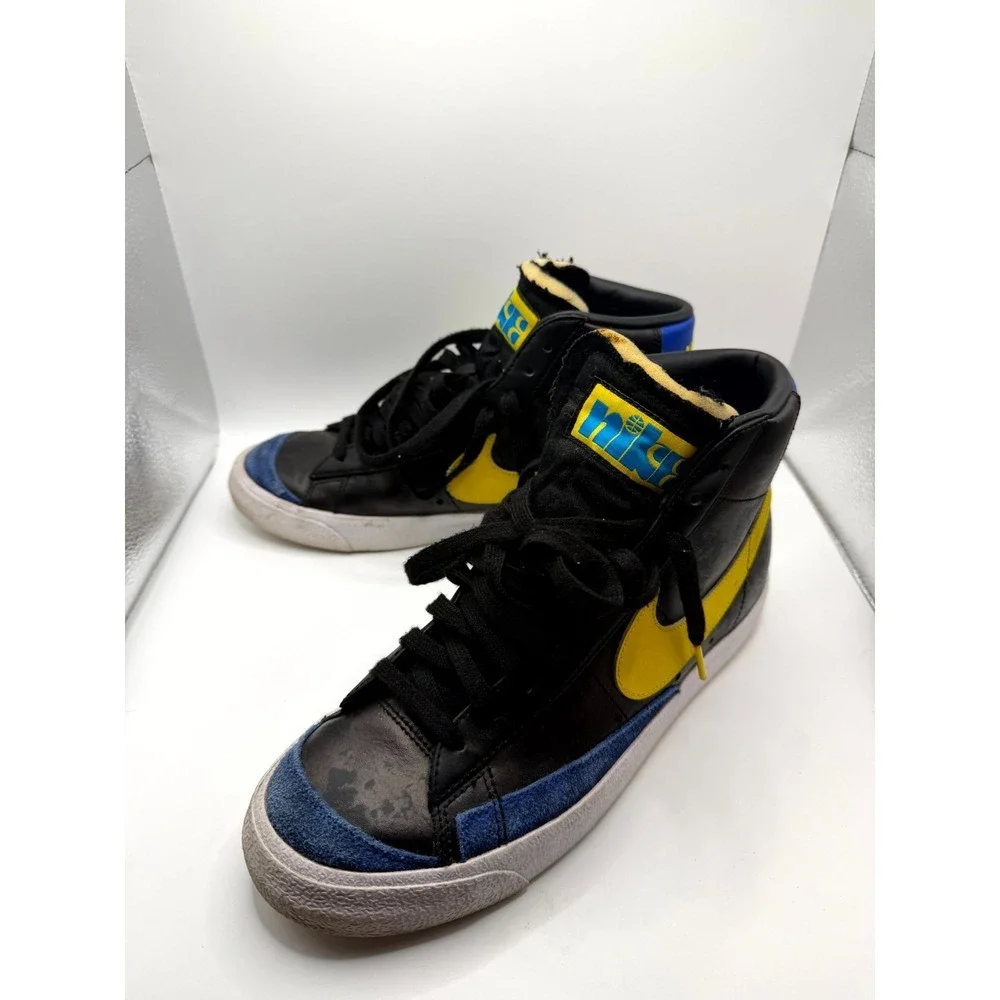 Nike Blazer Mid Peace, Love & Basketball DC1414-001 Mens 9 Sneaker Black Leather